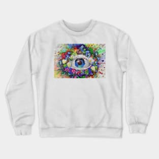 Floral Explosion Eye Crewneck Sweatshirt